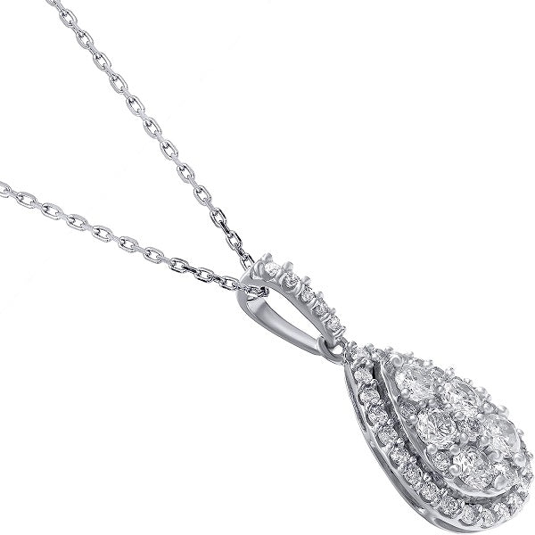 Tear Drop Pendant Necklace in 14K Gold