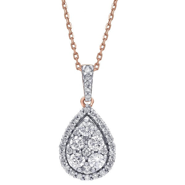 Tear Drop Pendant Necklace in 14K Gold