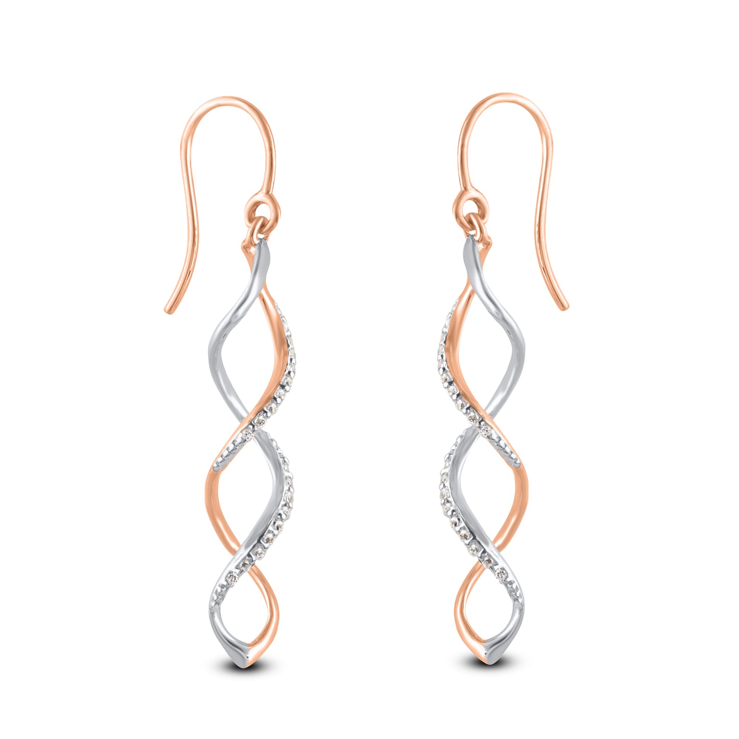 Infinity Swirl Dangle Earring in 10KT Gold
