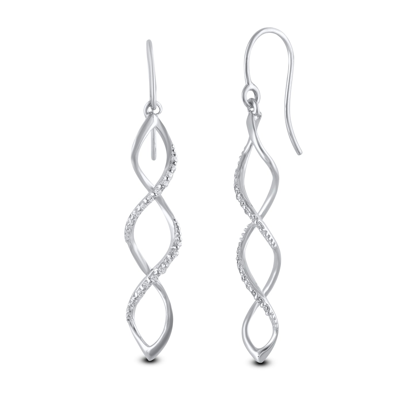 Infinity Swirl Dangle Earring in 10KT Gold