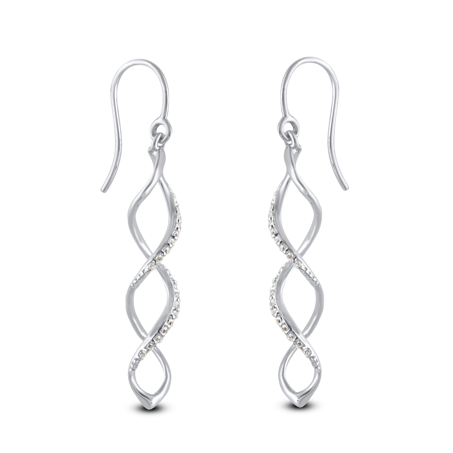 Infinity Swirl Dangle Earring in 10KT Gold