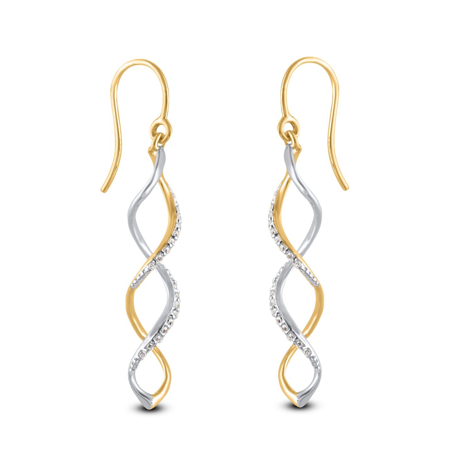 Infinity Swirl Dangle Earring in 10KT Gold