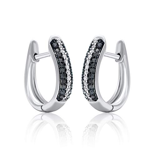 Diamond Huggie Hoop Earrings