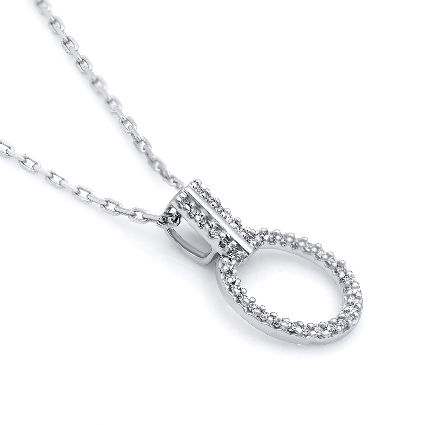 Open Circle Pendant Necklace in 10K Gold