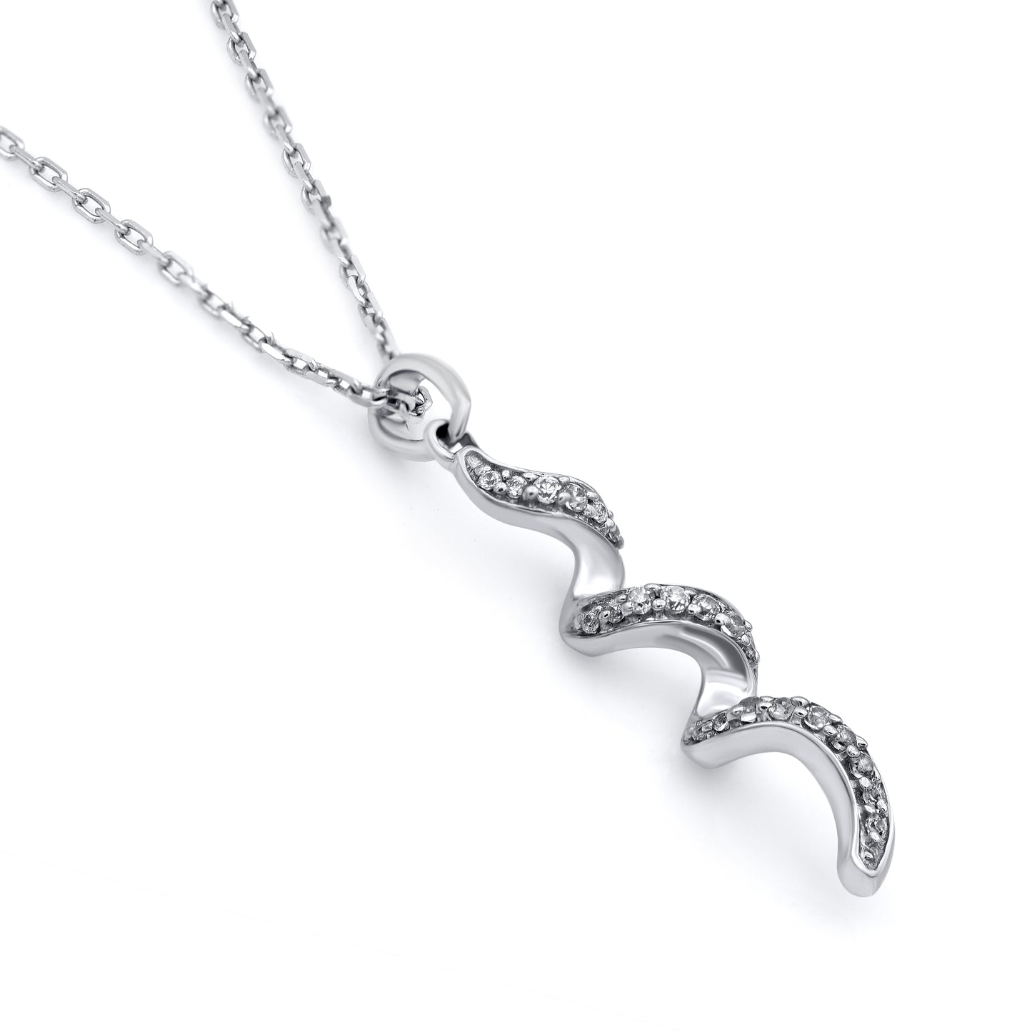 Swirl Pendant Necklace in 10kt Gold