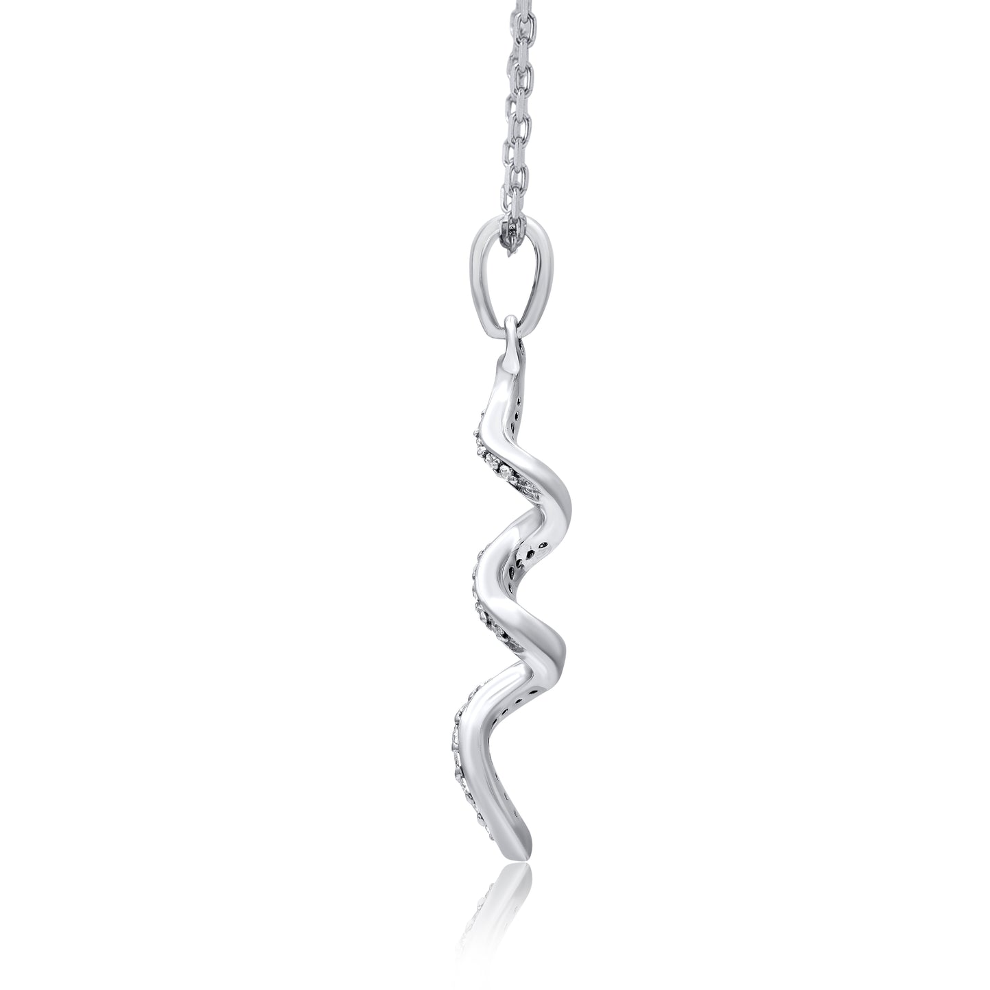 Swirl Pendant Necklace in 10kt Gold