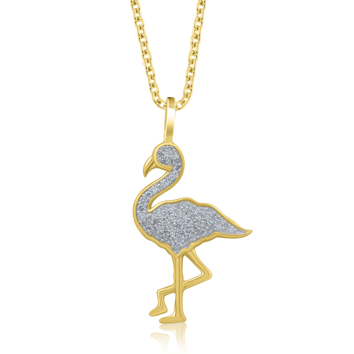 Flamingo Pendant in 10KT Gold
