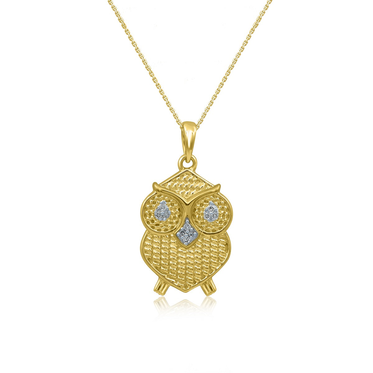 Owl Pendant Necklace in 10KT Gold