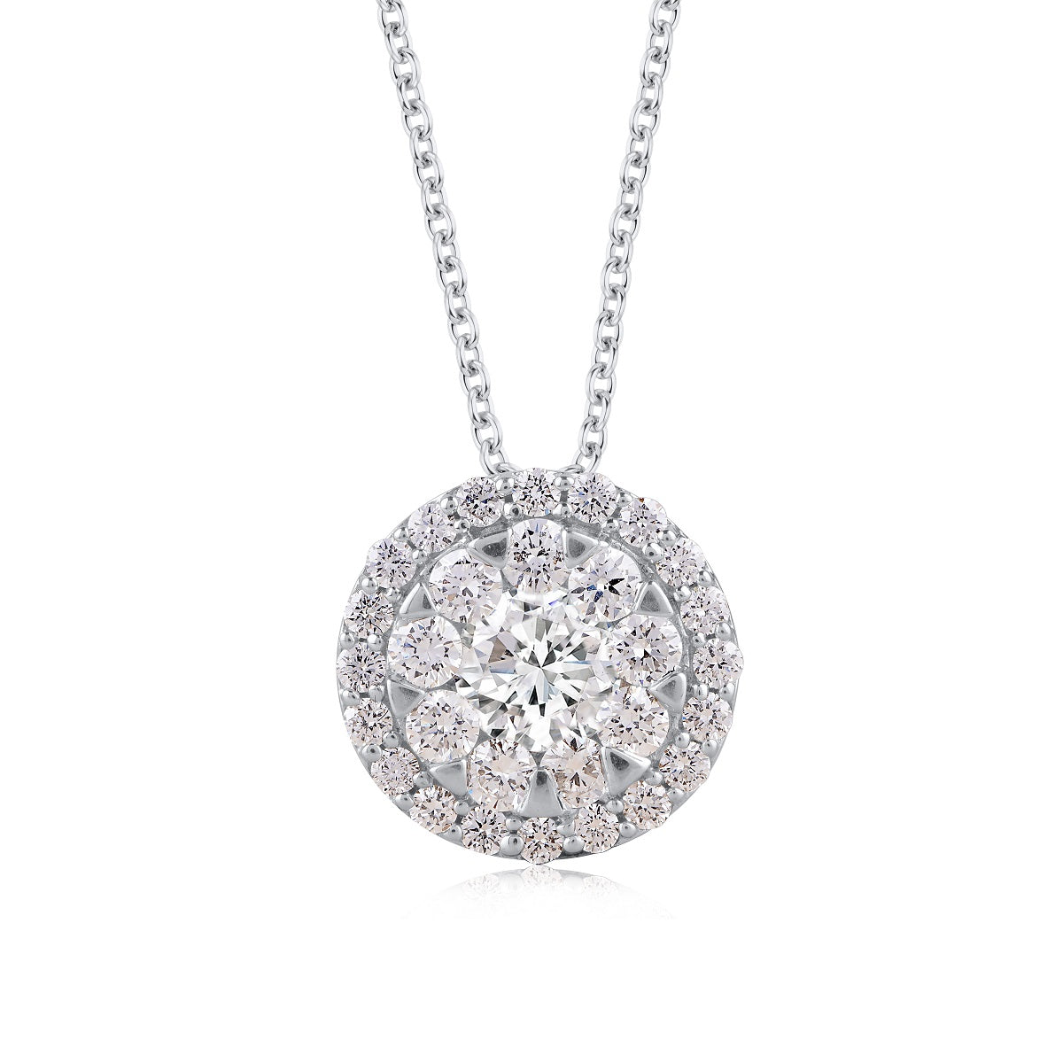 Cluster Pendant Necklace in 10K Gold
