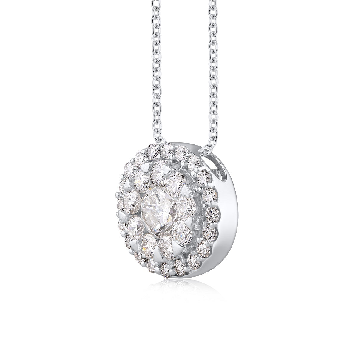 Cluster Pendant Necklace in 10K Gold