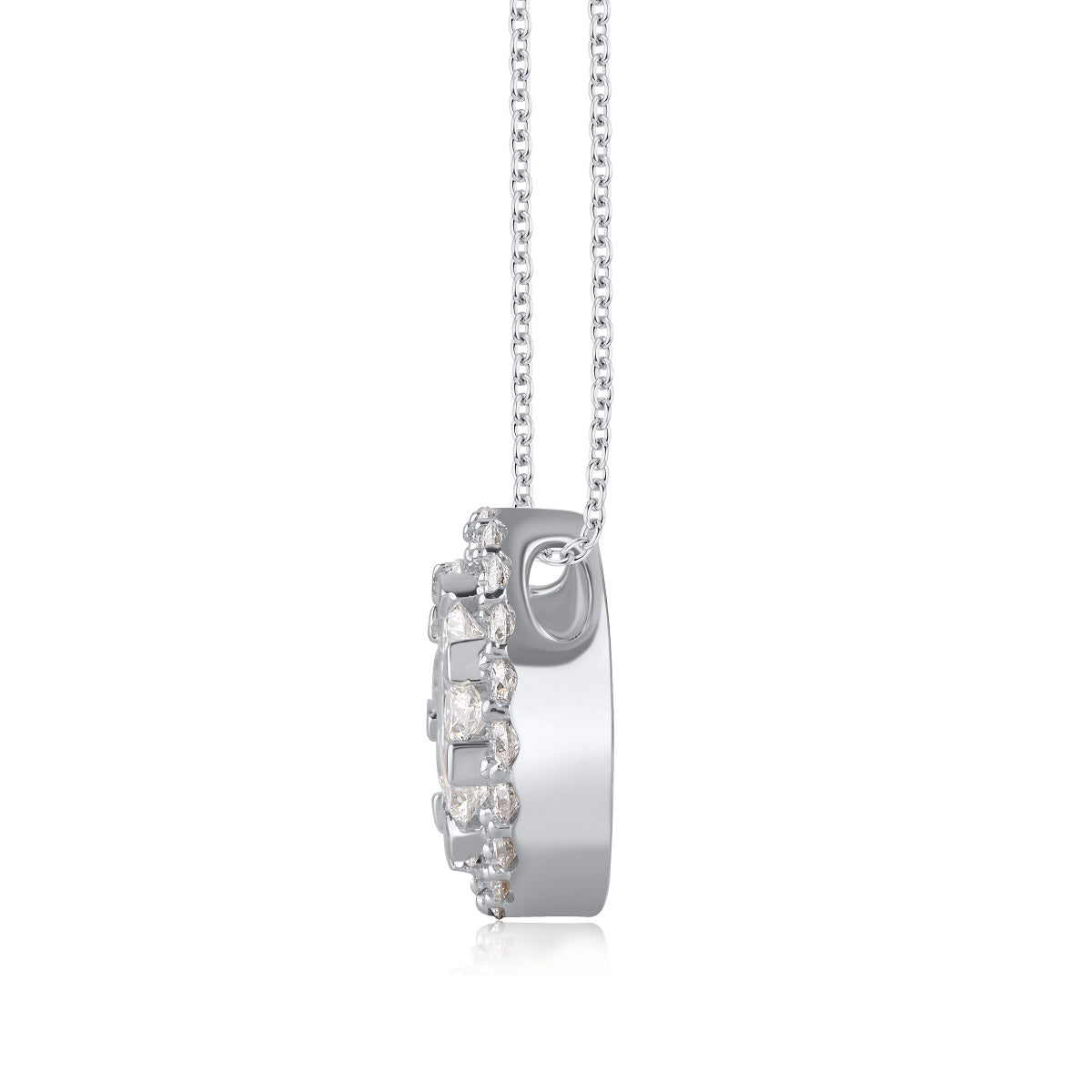 Cluster Pendant Necklace in 10K Gold