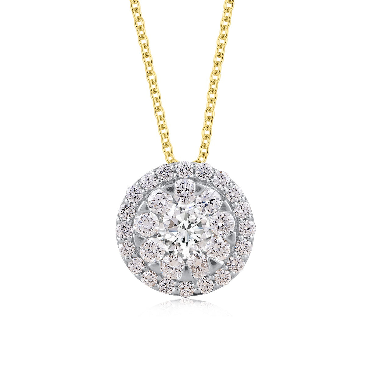 Cluster Pendant Necklace in 10K Gold