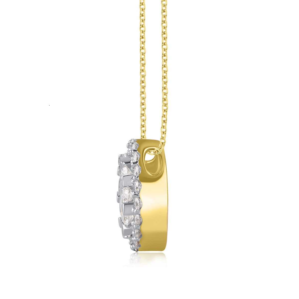 Cluster Pendant Necklace in 10K Gold