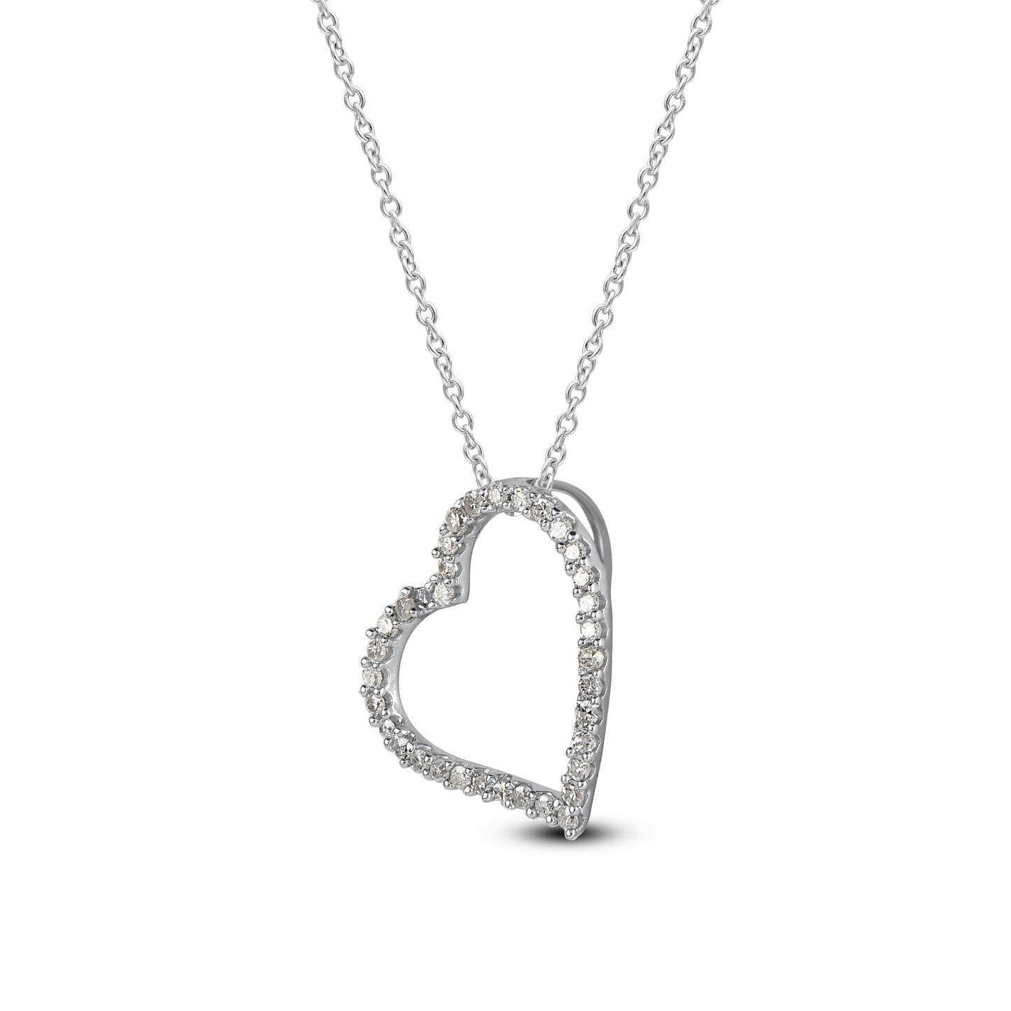 Open Heart Pendant Necklace in 10KT Gold
