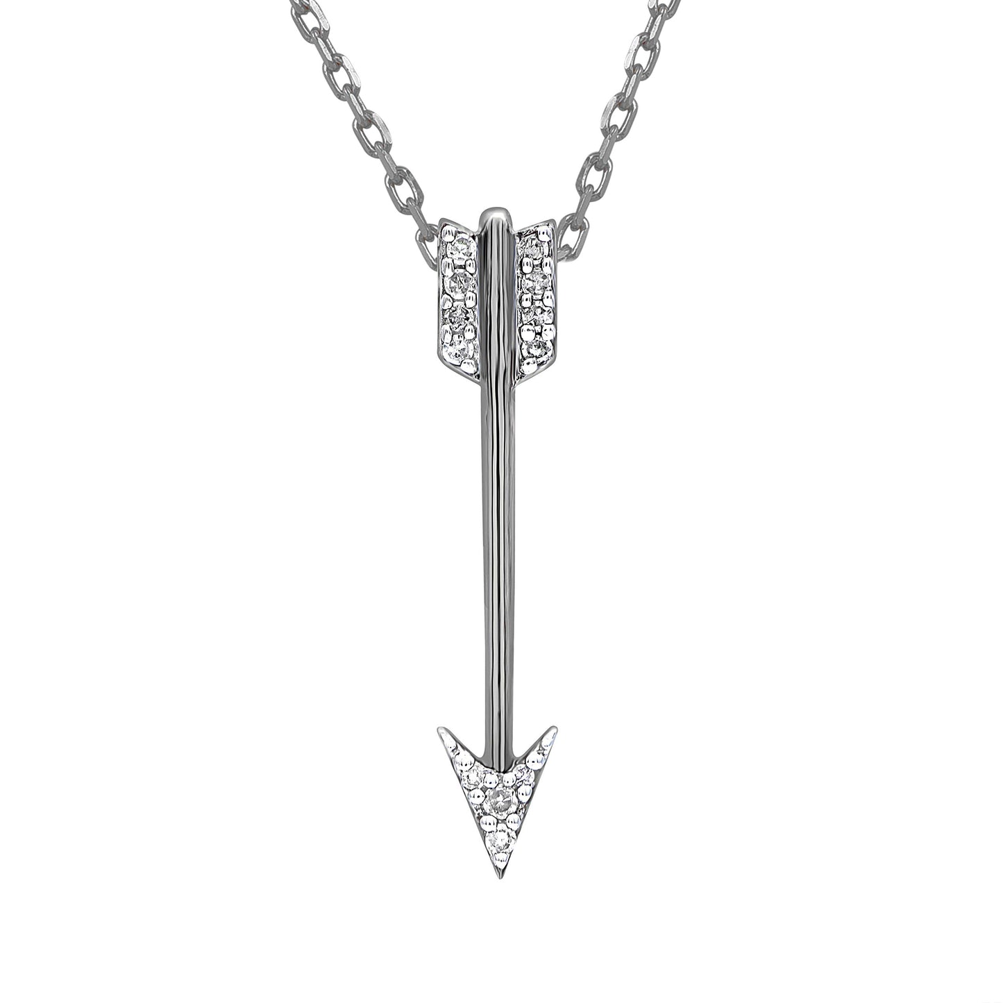 Arrow Pendant Necklace in 10K Gold