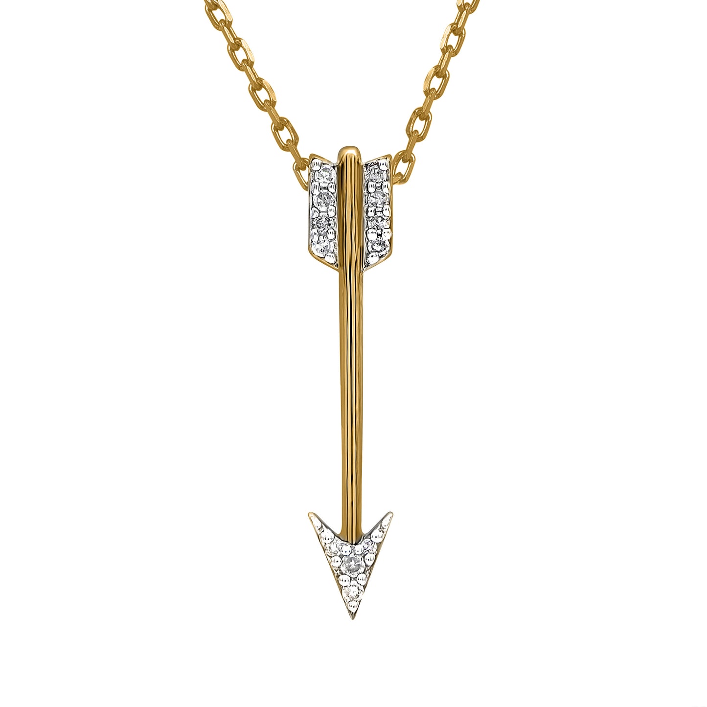 Arrow Pendant Necklace in 10K Gold