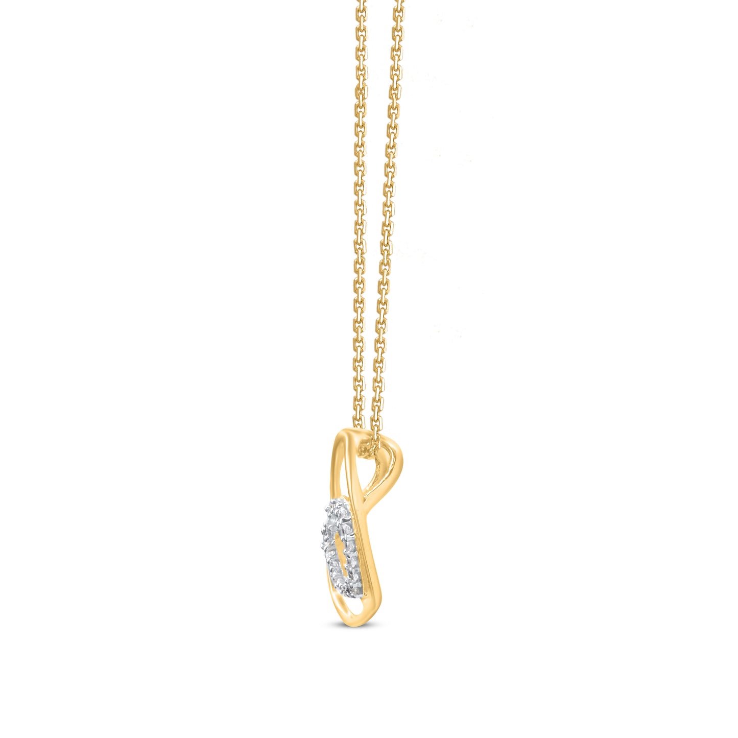 Double Open Heart Pendant Necklace in 10K Gold