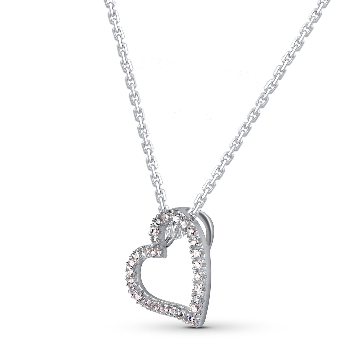Open Heart Pendant Necklace in 10kt Gold