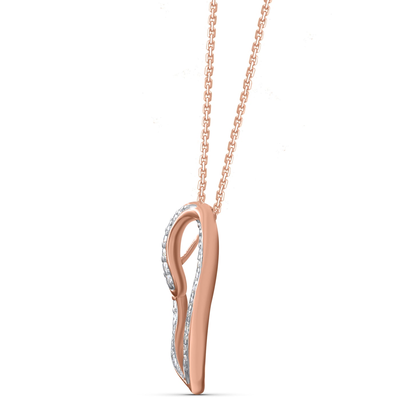 Open Heart Pendant Necklace in 10K Gold