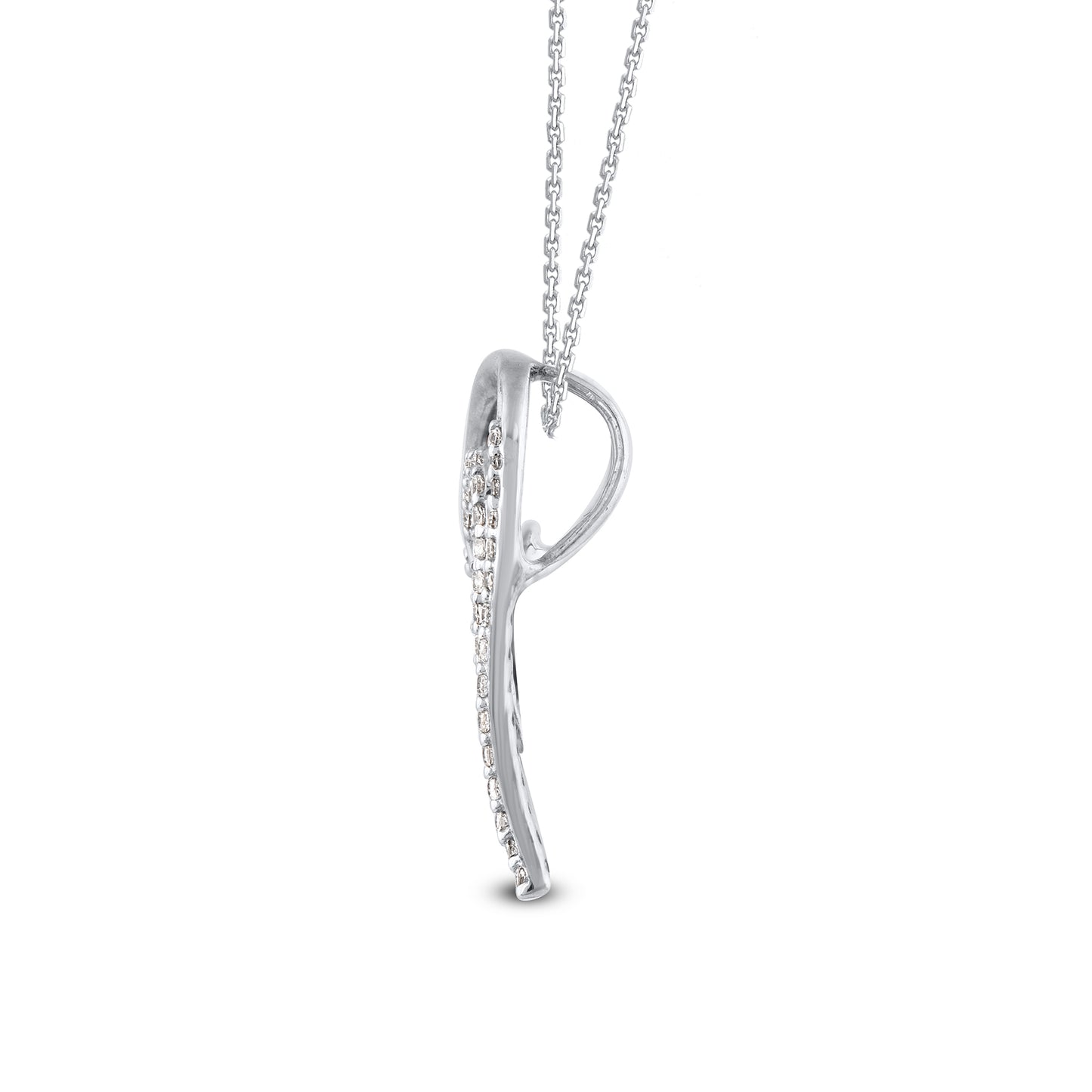Double Heart Pendant Necklace 10K Gold