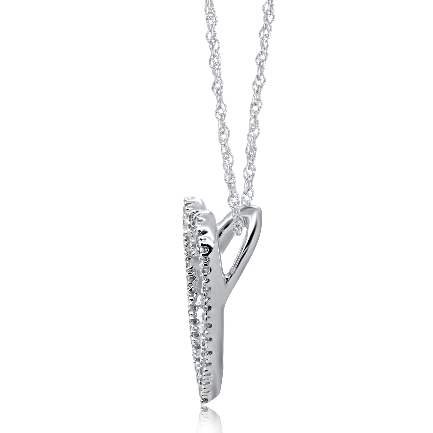 Classic Open Heart Pendant Necklace in 10K Gold