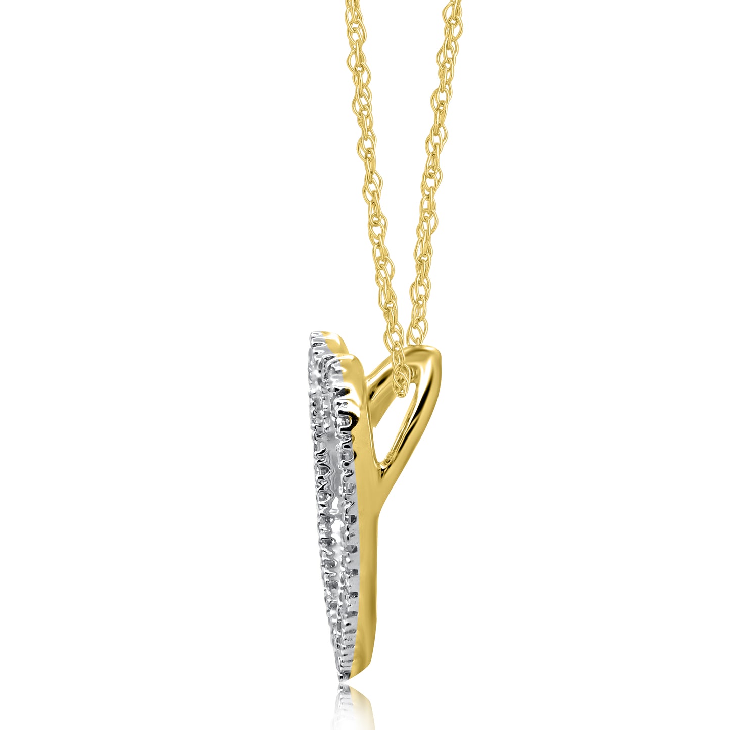 Classic Open Heart Pendant Necklace in 10K Gold
