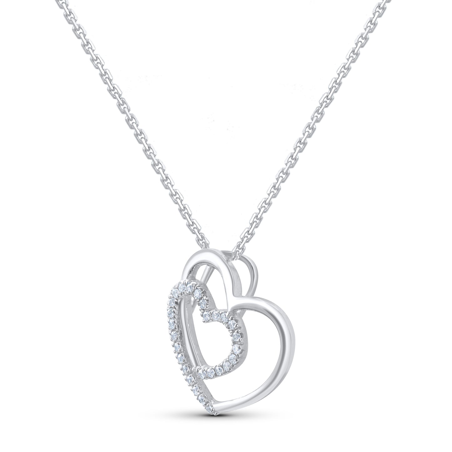 Intertwined Heart Pendant Necklace