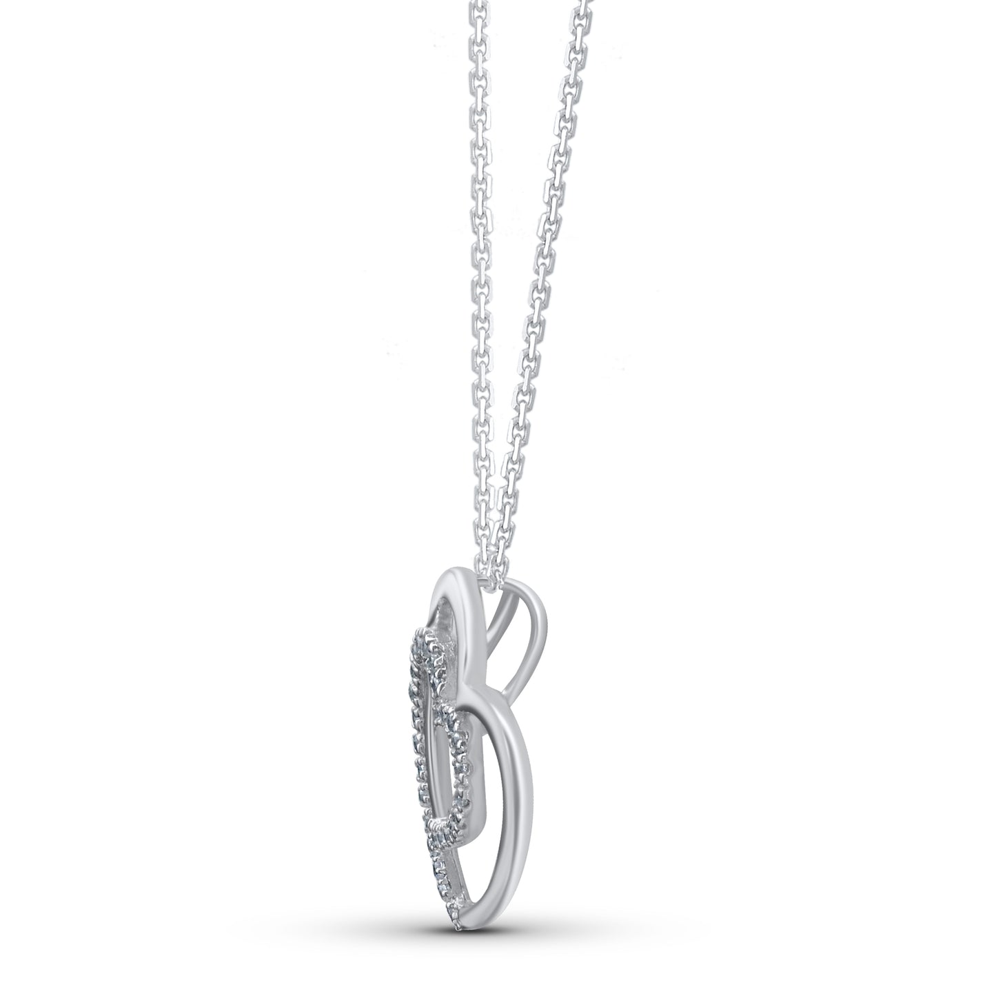 Intertwined Heart Pendant Necklace