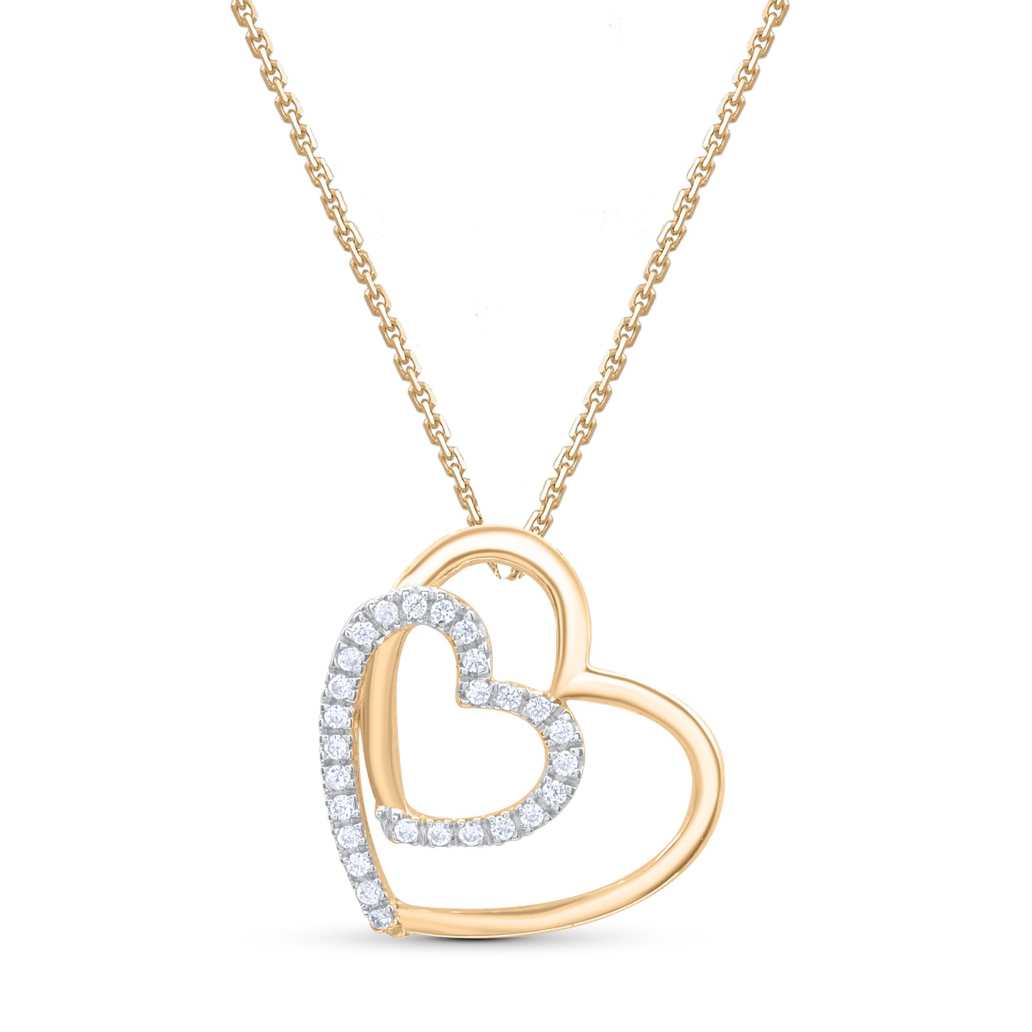 Intertwined Heart Pendant Necklace