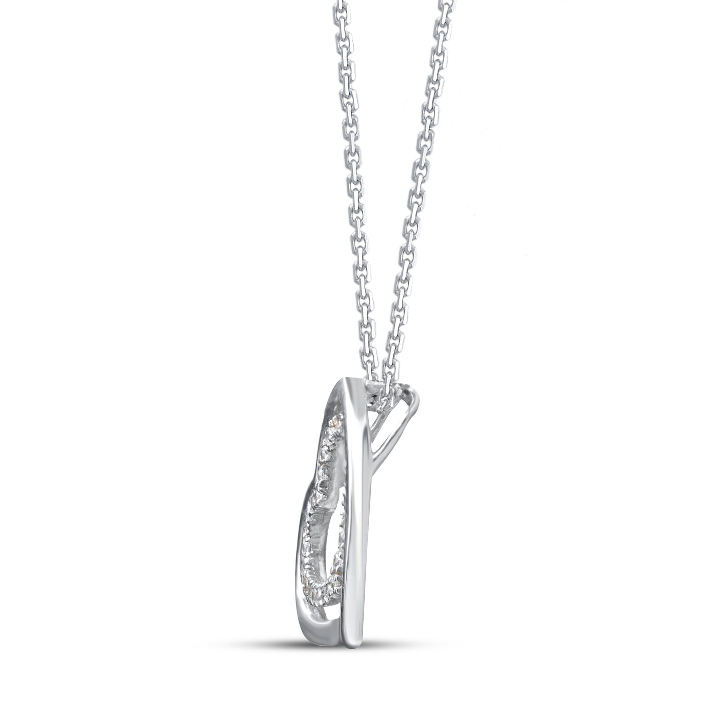 Double Heart Necklace Pendant in 10K Gold