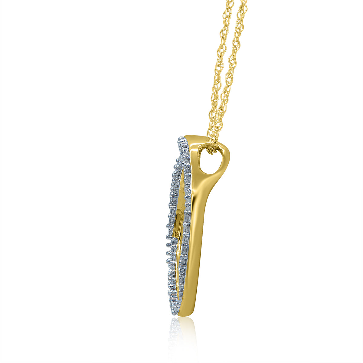 Circle of Life Diamond Pendant Necklace in 10k Gold