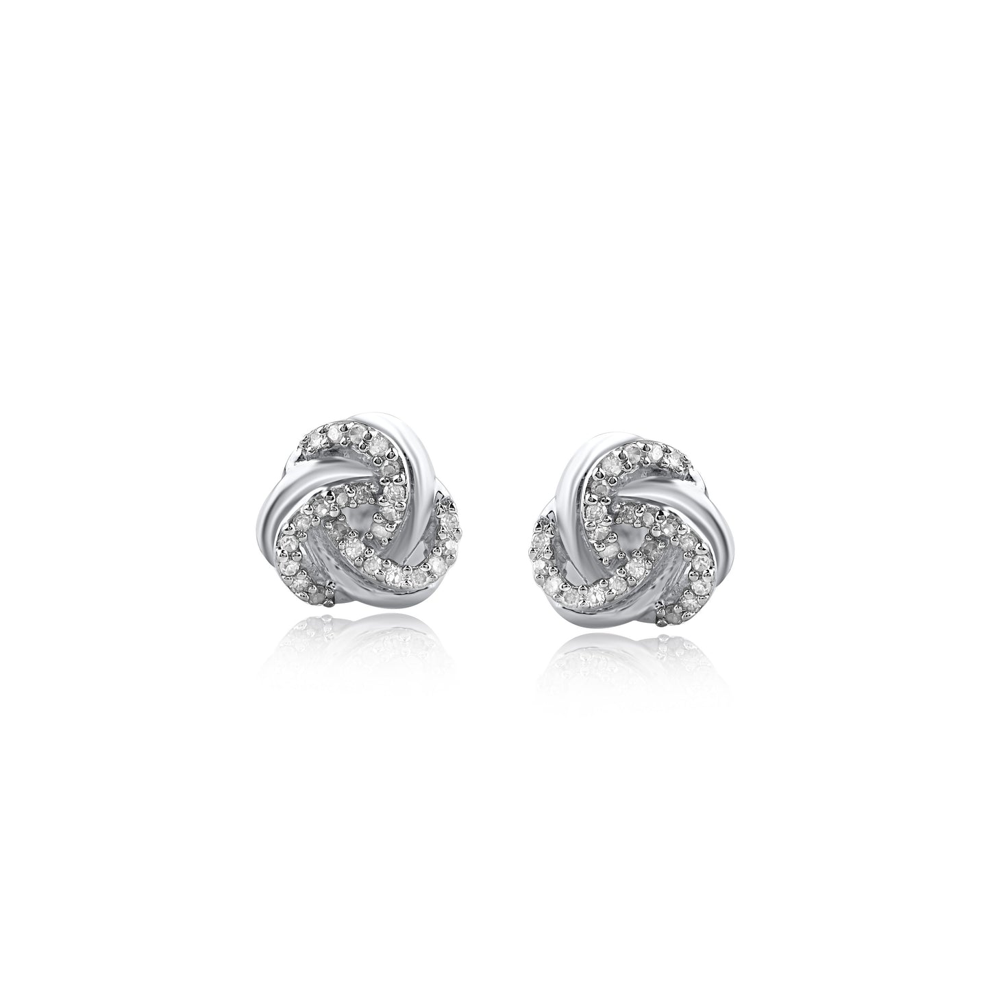 Intertwined Floral Stud Earrings in 10KT Gold