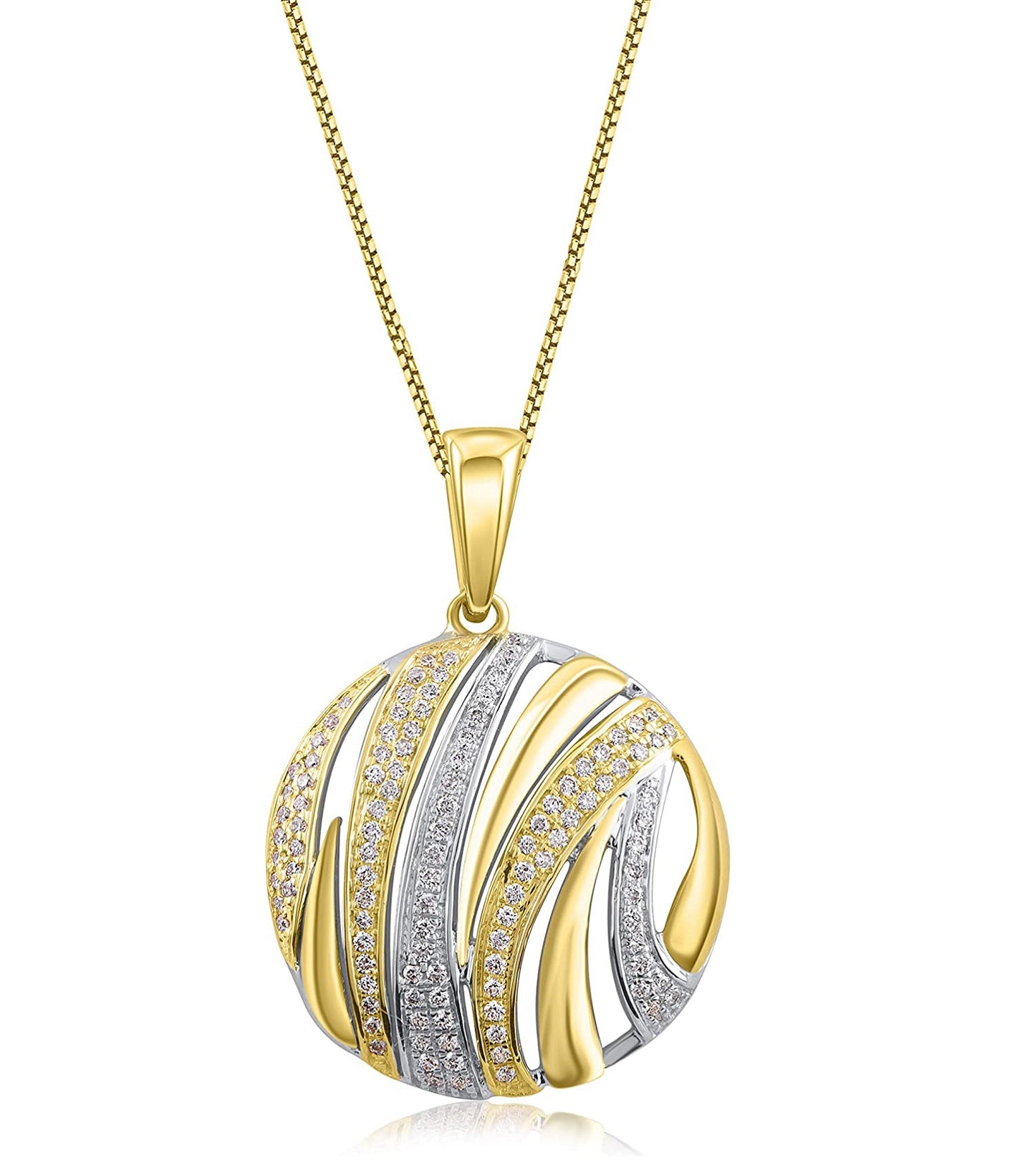 Circle Pendant Necklace in 10K Gold