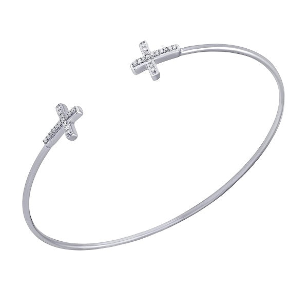 Cross Bangle Bracelet