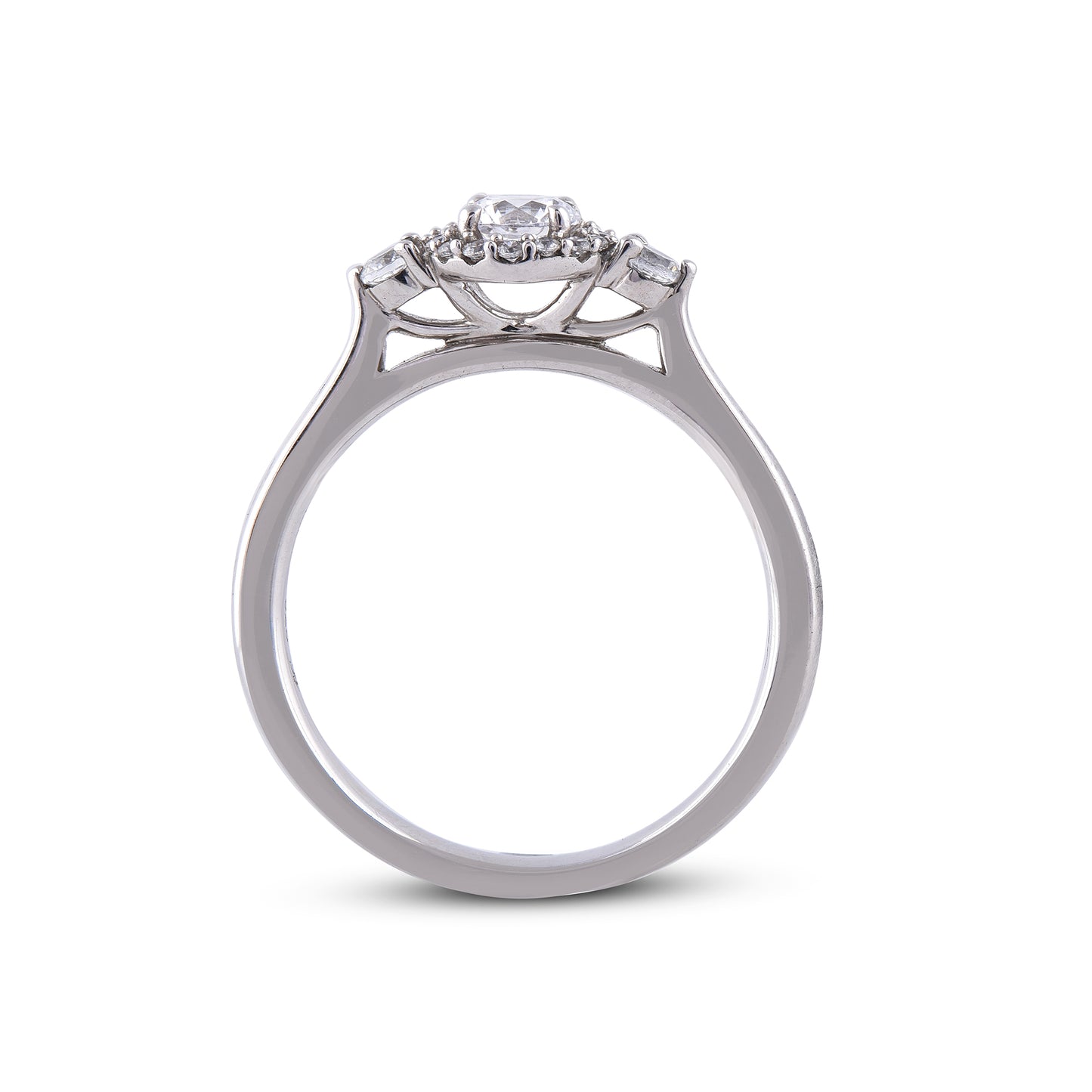 Three Stone Ring in 10KT Gold