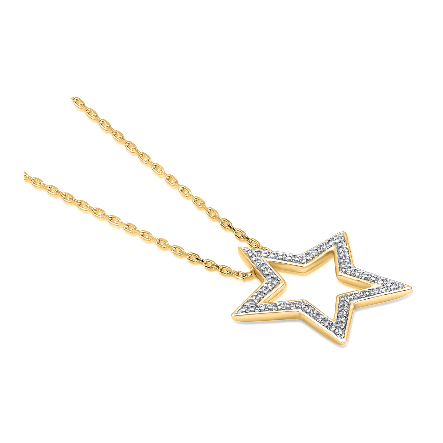 Star Pendant Necklace in 10K Gold