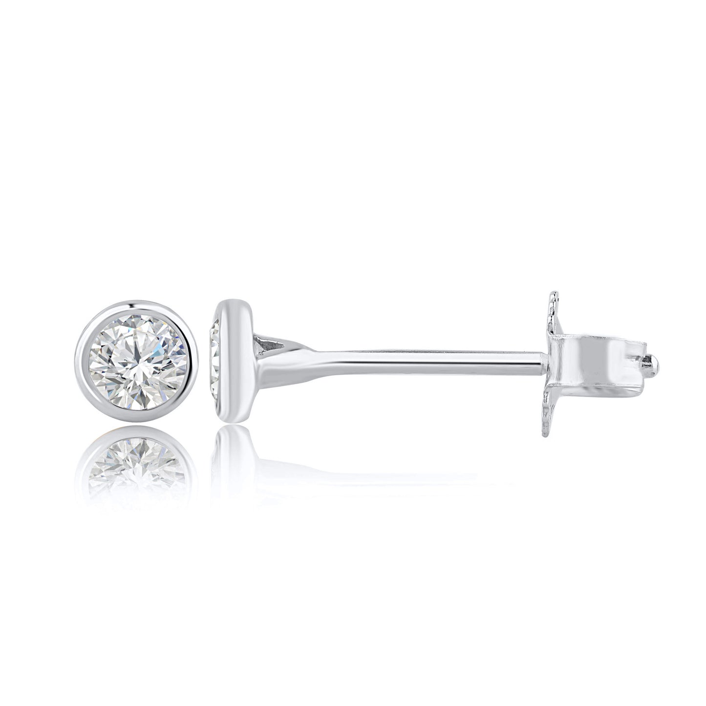 Solitaire Stud Earrings in 10KT Gold