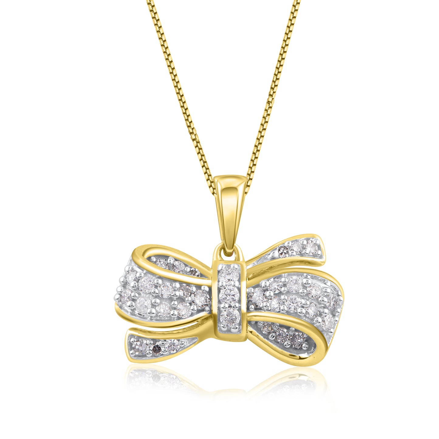 Bowknot Pendant Necklace in 10K Gold