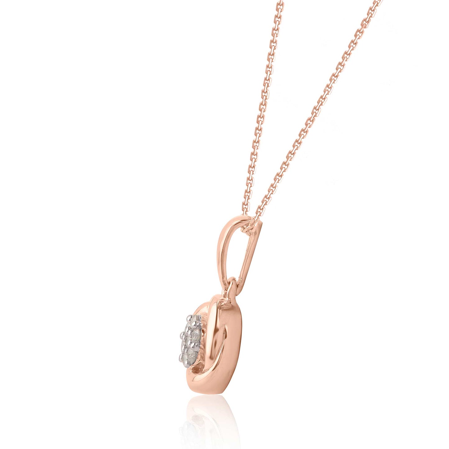 Swirling Circle Pendant Necklace in 10KT Gold