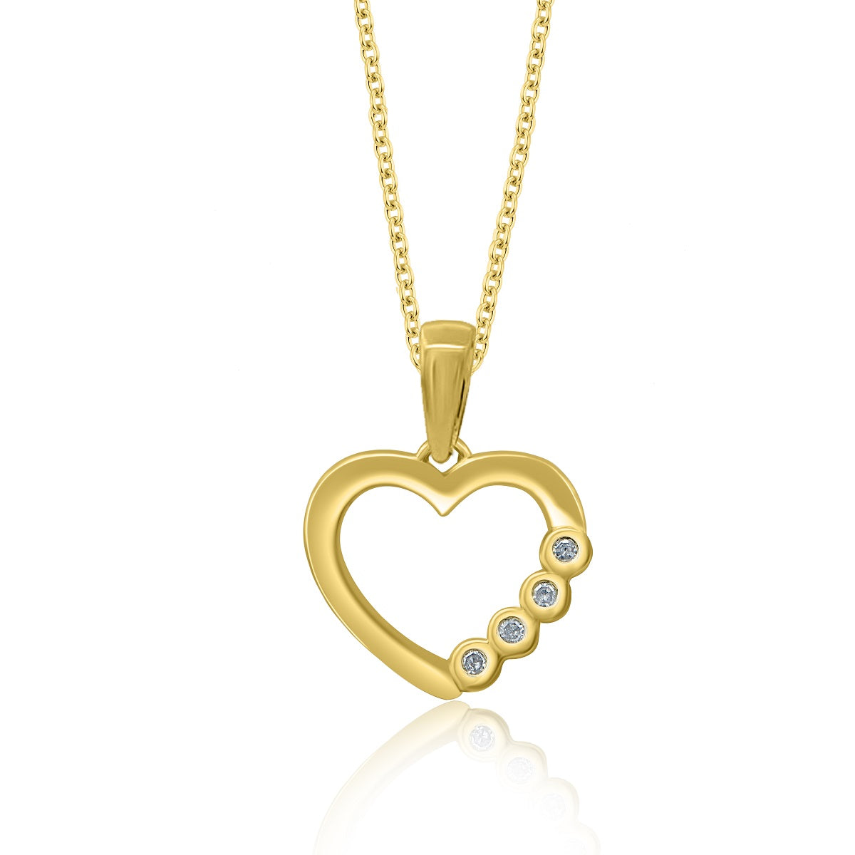 Heart Pendant Necklace in 10kt Gold