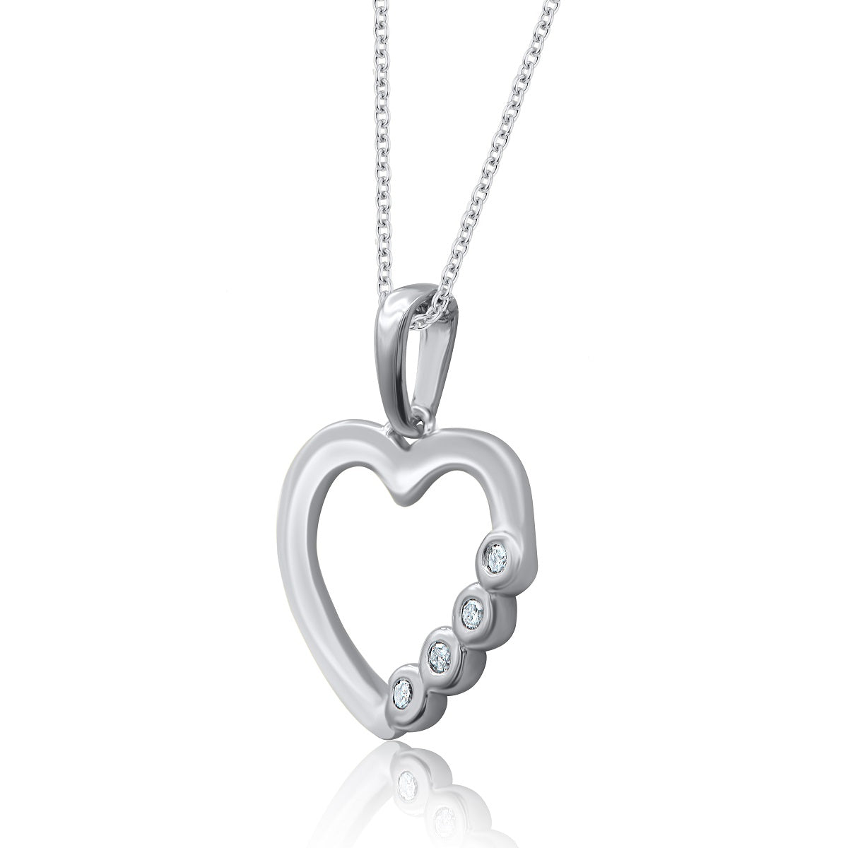 Heart Pendant Necklace in 10kt Gold