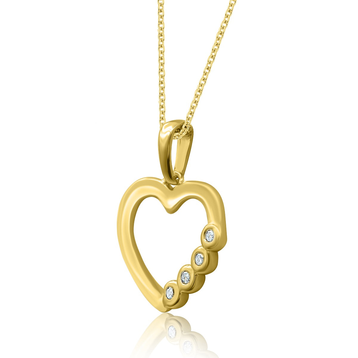 Heart Pendant Necklace in 10kt Gold