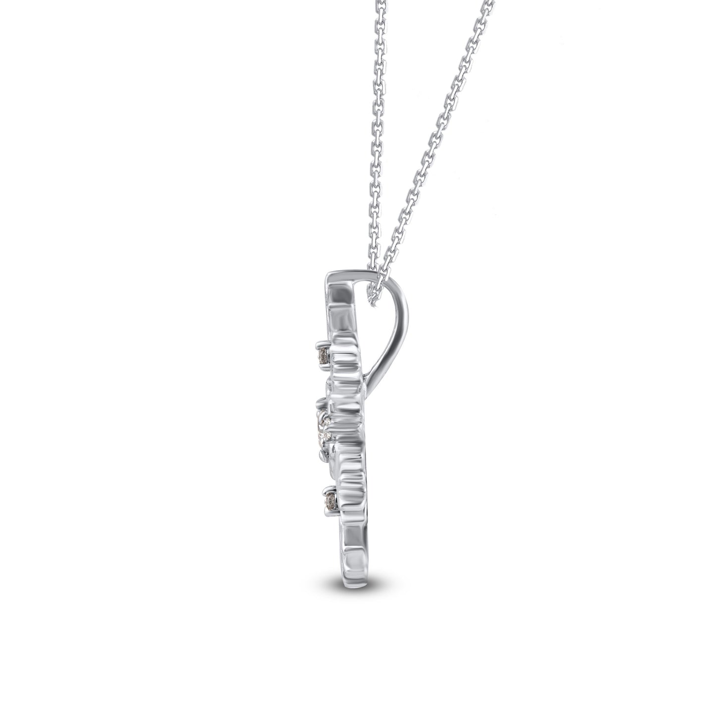 Snowflake Pendant Necklace in 10kt Gold