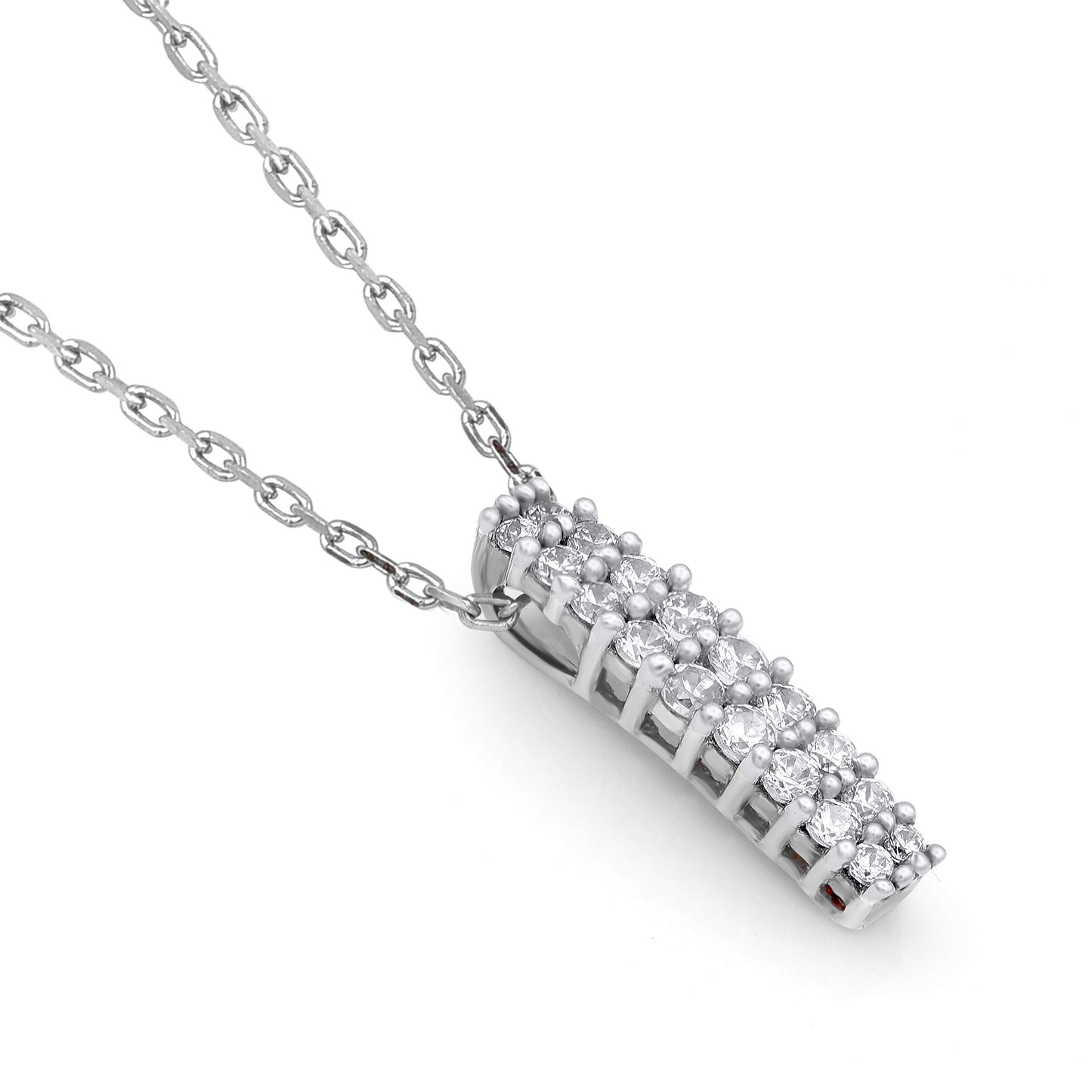 Vertical Bar Pendant Necklace in 10K Gold
