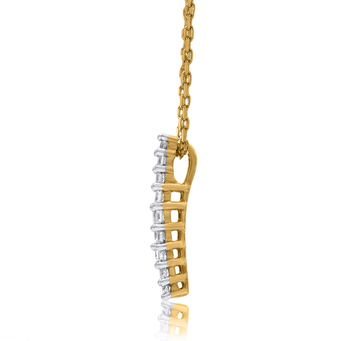 Vertical Bar Pendant Necklace in 10K Gold