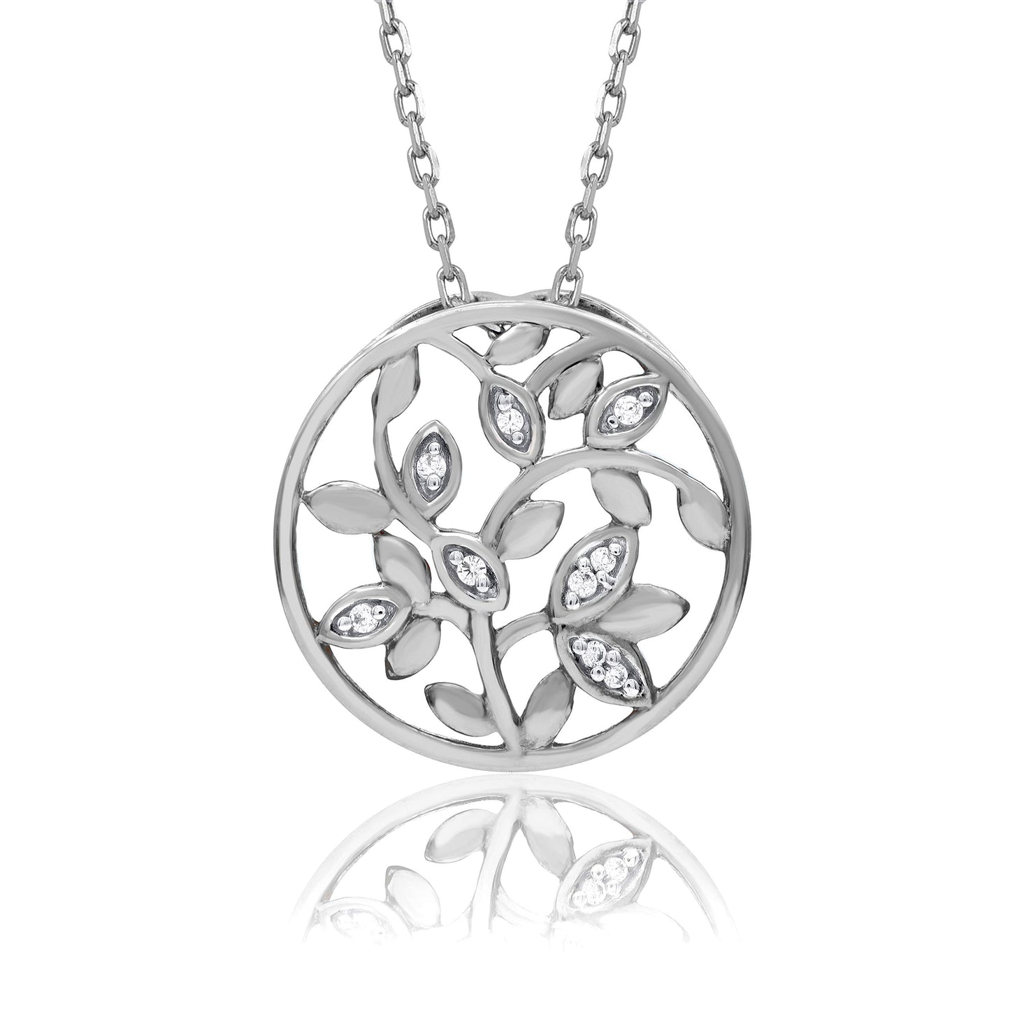 Tree of Life Diamond Pendant Necklace in 10K Gold
