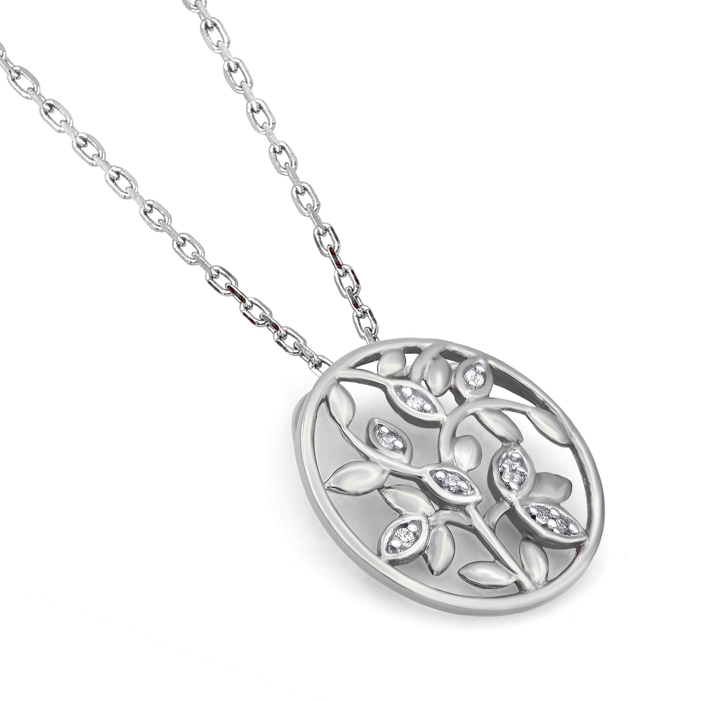 Tree of Life Diamond Pendant Necklace in 10K Gold