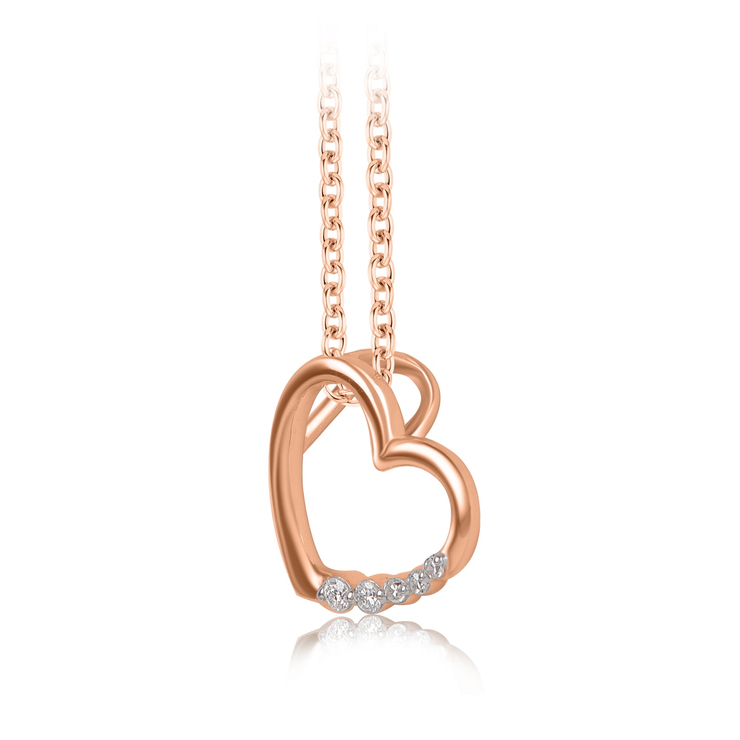 Heart Journey Pendant Necklace in 10kt Gold