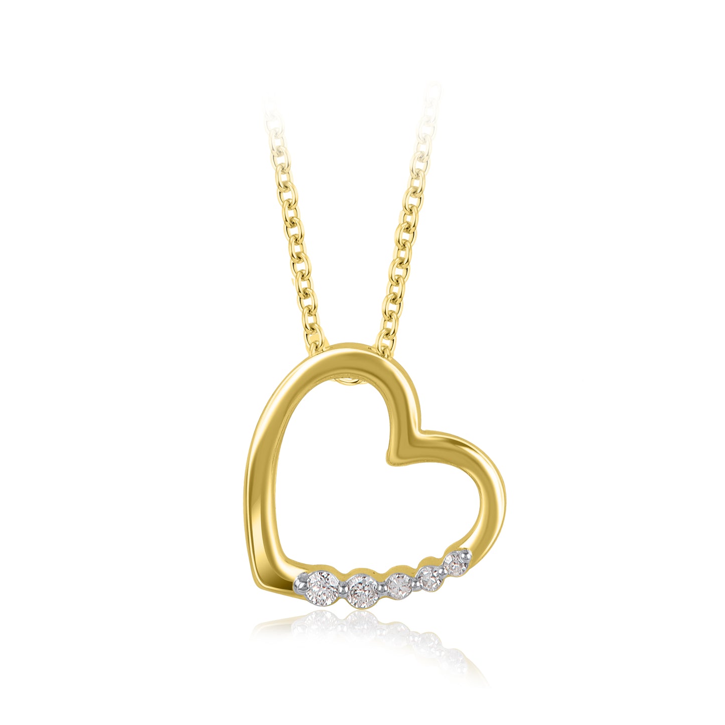 Heart Journey Pendant Necklace in 10kt Gold