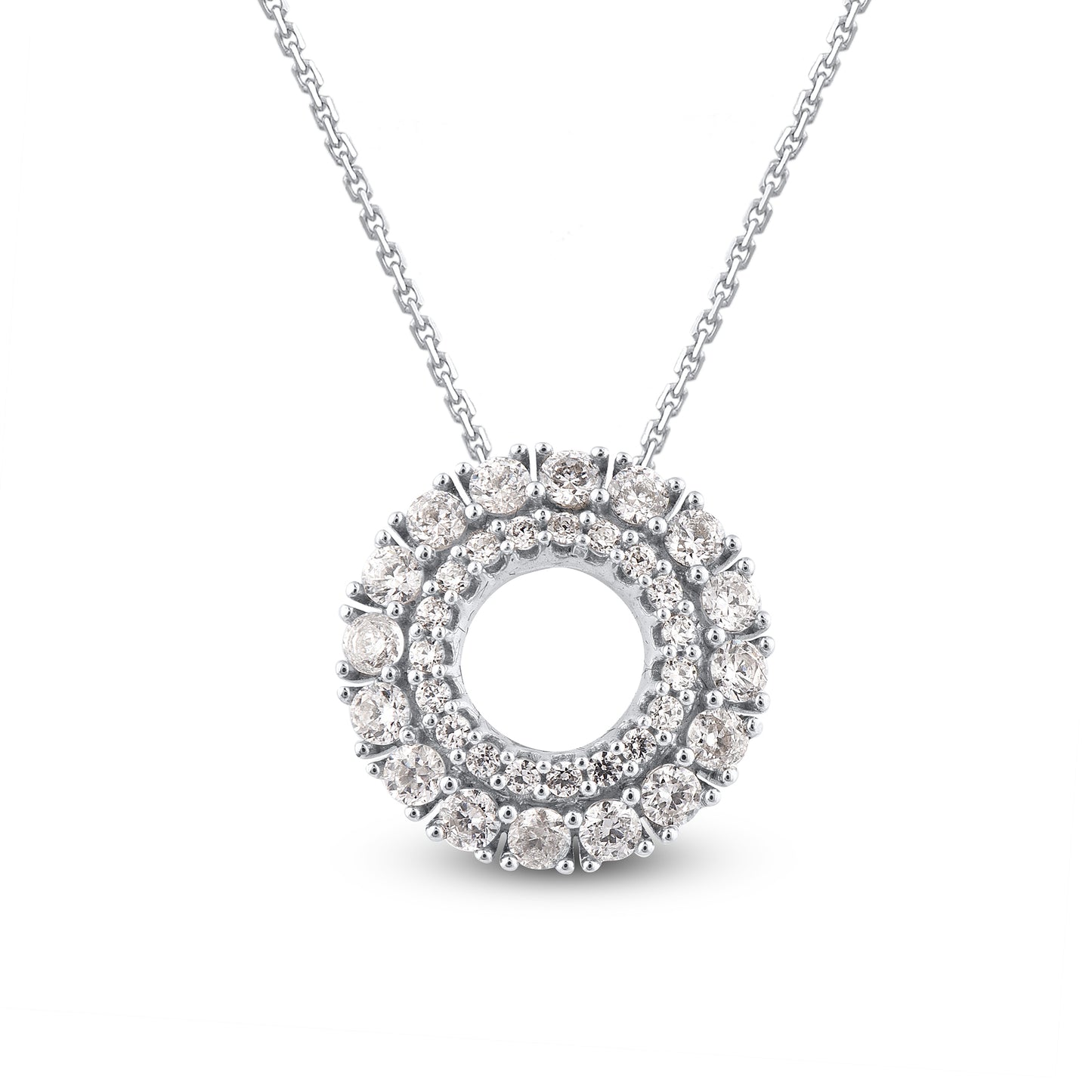 Double Circle Pendant in 10K Gold